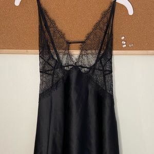 Victoria’s Secret Black Satin Lace Slip (NEW)